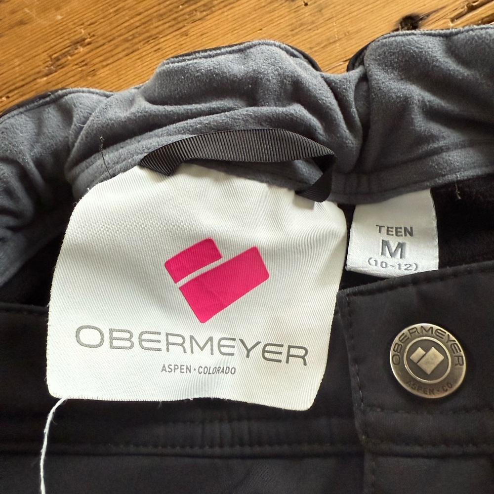 Obermeyer Black Girls Ski/Snow Pants Size M 10-12